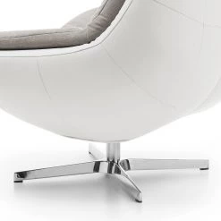 Loftscape Fauteuil Roxana - Imitation cuir / Tissu - Blanc gris -Pas Cher Fauteuils Magasin 1000157339 190320 11533400019 GALLERYIMAGES P000000001000157339