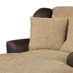 Ridgevalley Loveuse Garza I - Imitation cuir / Tissu structuré - Beige / Marron -Pas Cher Fauteuils Magasin 1000157729 190314 11240900243 GALLERYIMAGES P000000001000157729