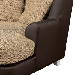 Ridgevalley Loveuse Garza I - Imitation cuir / Tissu structuré - Beige / Marron -Pas Cher Fauteuils Magasin 1000157729 190314 11241000245 GALLERYIMAGES P000000001000157729