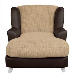 Ridgevalley Loveuse Garza I - Imitation cuir / Tissu structuré - Beige / Marron -Pas Cher Fauteuils Magasin 1000157729 190314 11241000246 GALLERYIMAGES P000000001000157729