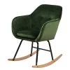 Mørteens Rocking chair Bolands II - Velours/ Métal - Vert sapin -Pas Cher Fauteuils Magasin 1000163171 190315 15245300032 IMAGE P000000001000163171