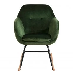 Mørteens Rocking chair Bolands II - Velours/ Métal - Vert sapin -Pas Cher Fauteuils Magasin 1000163171 190315 15245300033 GALLERYIMAGES P000000001000163171