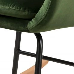Mørteens Rocking chair Bolands II - Velours/ Métal - Vert sapin -Pas Cher Fauteuils Magasin 1000163171 190315 15245300036 GALLERYIMAGES P000000001000163171