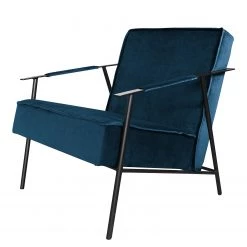 Jack & Alice Fauteuil Canoas II - Velours - Velours Ravi: Bleu marine