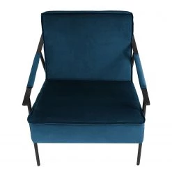Jack & Alice Fauteuil Canoas II - Velours - Velours Ravi: Bleu marine -Pas Cher Fauteuils Magasin 1000164160 190522 16033600066 GALLERYIMAGES P000000001000164160