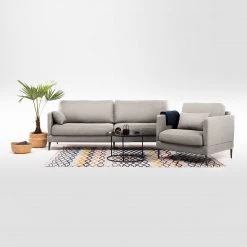 Mørteens Fauteuil Schore - Tissu - Gris clair -Pas Cher Fauteuils Magasin 1000166849 190502 13141700061 MOOD GALLERYIMAGES P000000001000166849 mood