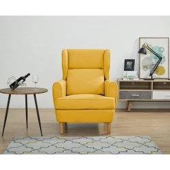 Maison Belfort Fauteuil bergère Boddin I - Tissu - Jaune moutarde -Pas Cher Fauteuils Magasin 1000174668 190912 12582900266 MOOD DETAILS P000000001000174668 mood