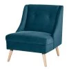 Mørteens Fauteuil Buxin I - Velours - Bleu foncé