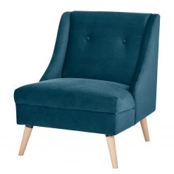 Mørteens Fauteuil Buxin I - Velours - Bleu foncé