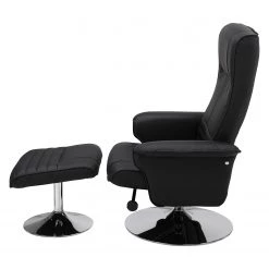 Fredriks Fauteuil de relaxation Devato - Avec repose-pieds / Imitation cuir - Noir -Pas Cher Fauteuils Magasin 1000176582 191125 07411400012 DETAILS P000000001000176582