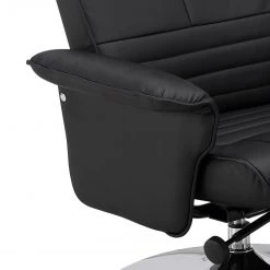 Fredriks Fauteuil de relaxation Devato - Avec repose-pieds / Imitation cuir - Noir -Pas Cher Fauteuils Magasin 1000176582 191125 07411400015 DETAILS P000000001000176582