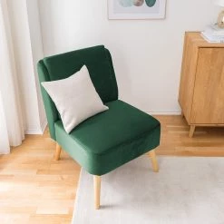 Mørteens Fauteuil Papicu - Velours - Vert foncé -Pas Cher Fauteuils Magasin 1000176649 210401 16111100002 MOOD DETAILS P000000001000176649 mood