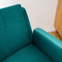 Mørteens Fauteuil Karnup - Velours - Bleu pétrole -Pas Cher Fauteuils Magasin 1000176657 210401 16113200012 DETAILS P000000001000176657