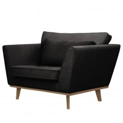 Mørteens Fauteuil Lauwe I - Tissu - Noir - Sans repose-pieds