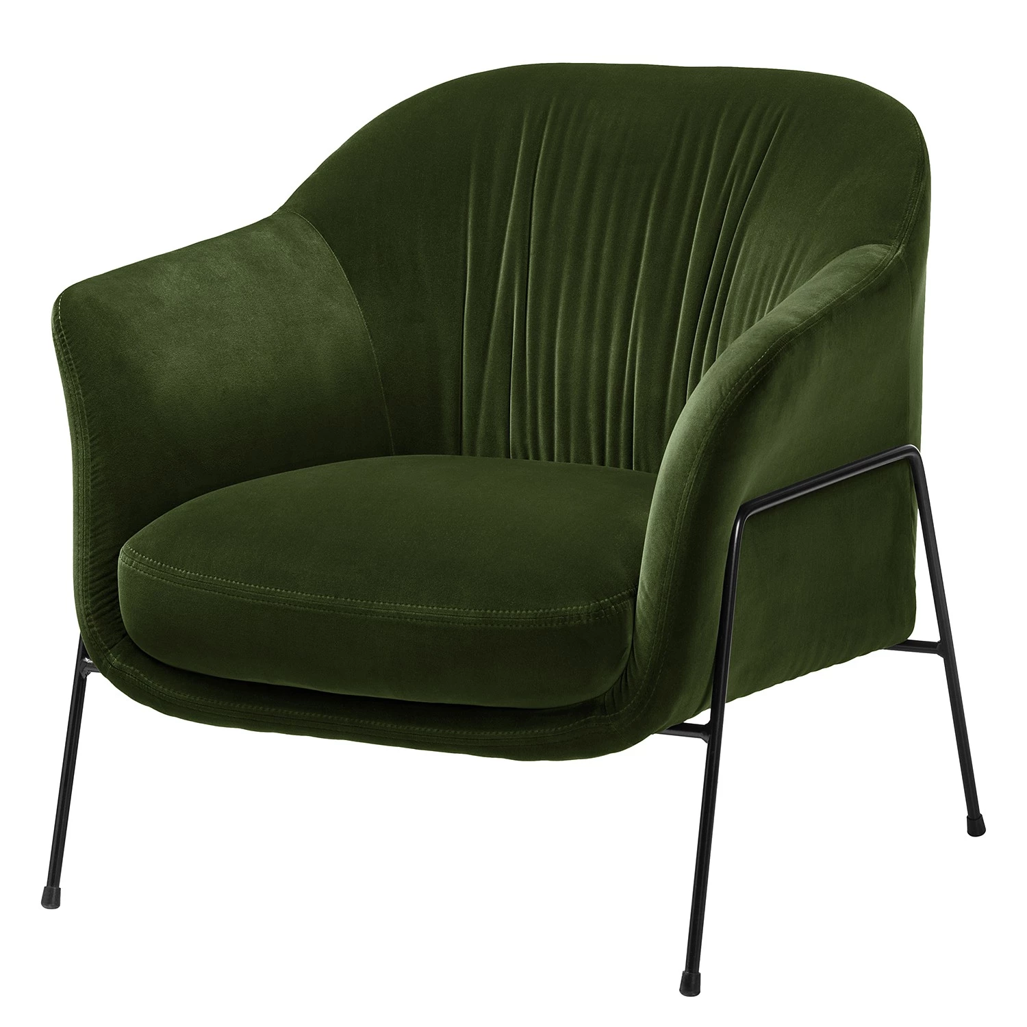 Studio Copenhagen Fauteuil Lubz - Velours - Vert foncé 3 Studio Copenhagen Fauteuil Lubz - Velours - Vert foncé