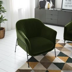 Studio Copenhagen Fauteuil Lubz - Velours - Vert foncé 25 Studio Copenhagen Fauteuil Lubz - Velours - Vert foncé -Pas Cher Fauteuils Magasin 1000179434 200320 15320600020 DETAILS P000000001000179434