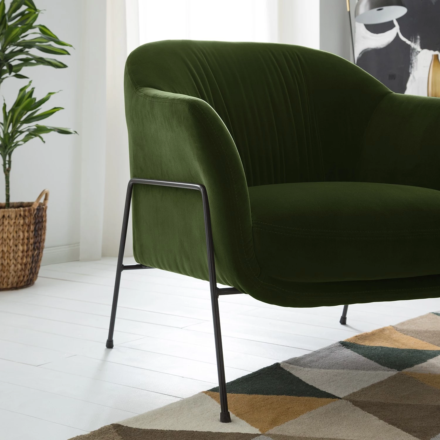 Studio Copenhagen Fauteuil Lubz - Velours - Vert foncé 12 Studio Copenhagen Fauteuil Lubz - Velours - Vert foncé – Image 10