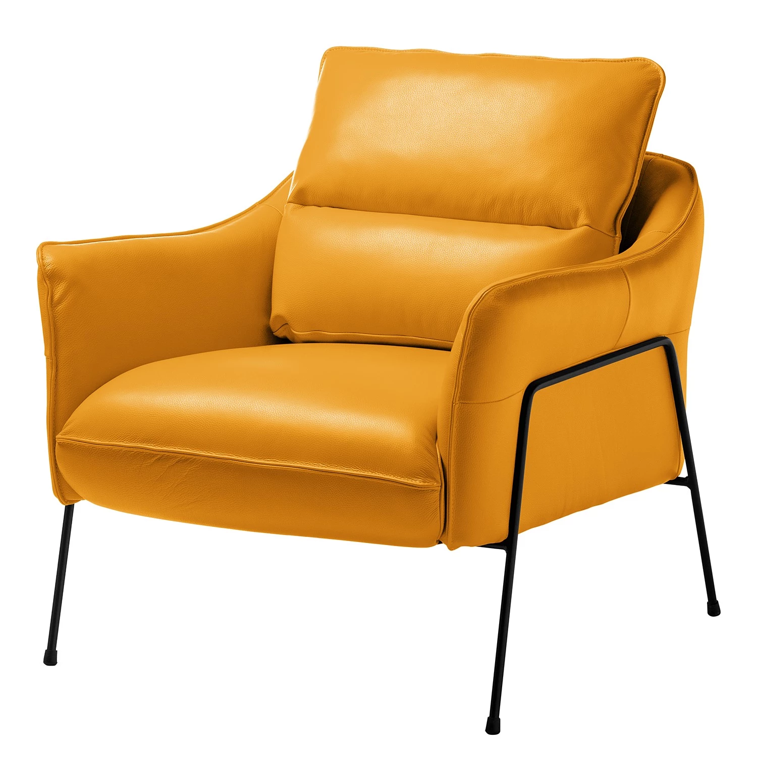 Studio Copenhagen Fauteuil Knokke II - Cuir véritable - Jaune doré 3 Studio Copenhagen Fauteuil Knokke II - Cuir véritable - Jaune doré