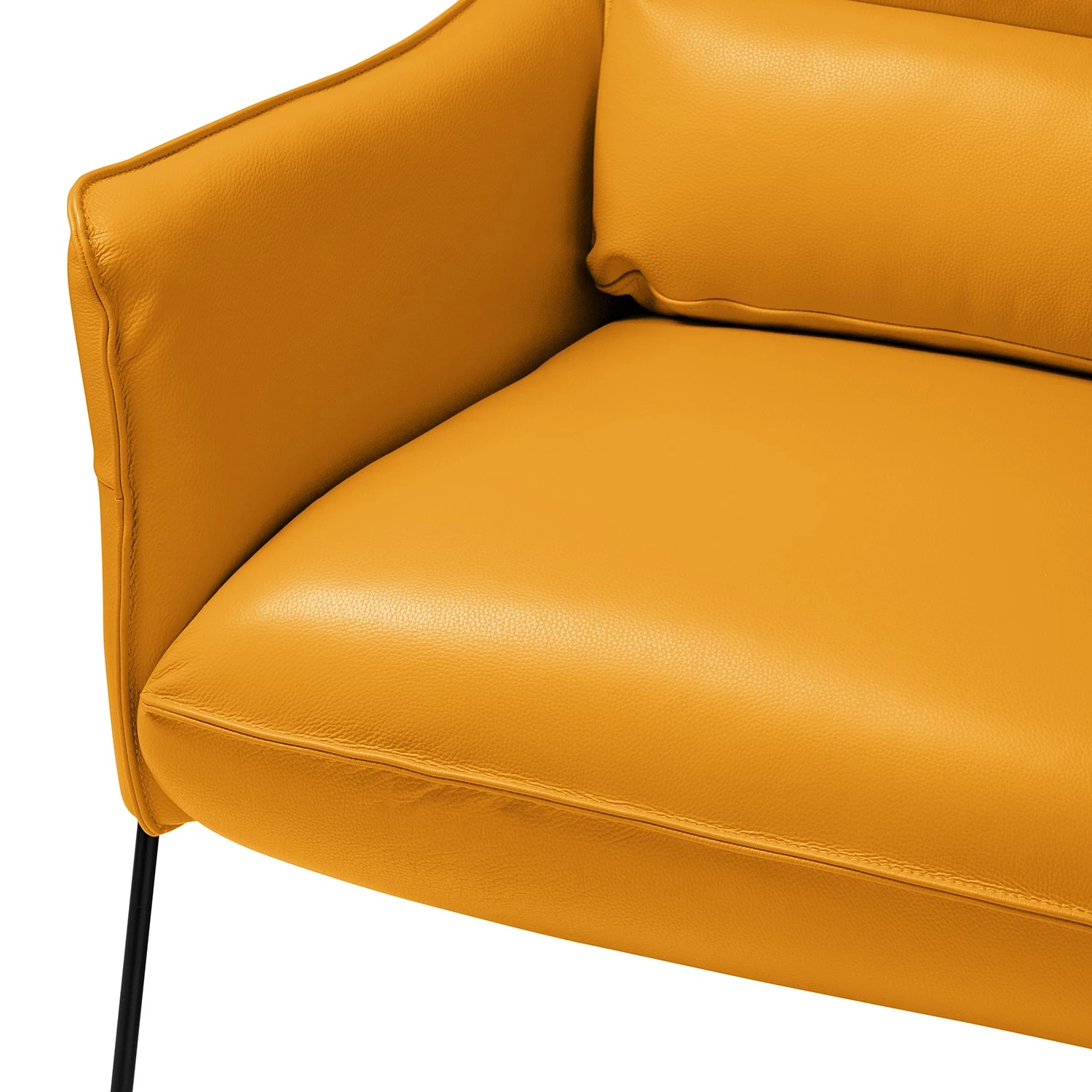 Studio Copenhagen Fauteuil Knokke II - Cuir véritable - Jaune doré 10 Studio Copenhagen Fauteuil Knokke II - Cuir véritable - Jaune doré – Image 8