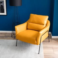 Studio Copenhagen Fauteuil Knokke II - Cuir véritable - Jaune doré 20 Studio Copenhagen Fauteuil Knokke II - Cuir véritable - Jaune doré -Pas Cher Fauteuils Magasin 1000179435 200622 14532800002 MOOD DETAILS P000000001000179435 mood