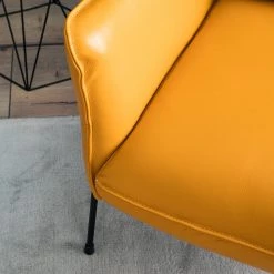 Studio Copenhagen Fauteuil Knokke II - Cuir véritable - Jaune doré 29 Studio Copenhagen Fauteuil Knokke II - Cuir véritable - Jaune doré -Pas Cher Fauteuils Magasin 1000179435 200622 14532900005 DETAILS P000000001000179435