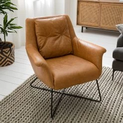 Studio Copenhagen Fauteuil Pimentas - Cuir - Marron -Pas Cher Fauteuils Magasin 1000179436 200324 14463100006 DETAILS P000000001000179436
