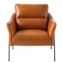 Studio Copenhagen Fauteuil Knokke I - Cuir véritable - Cognac -Pas Cher Fauteuils Magasin 1000179437 210323 15234001700 DETAILS P000000001000179437