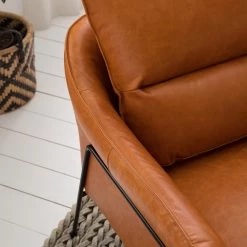 Studio Copenhagen Fauteuil Knokke I - Cuir véritable - Cognac -Pas Cher Fauteuils Magasin 1000179437 210323 15234101704 DETAILS P000000001000179437