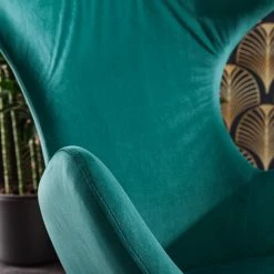 Jack & Alice Fauteuil Cabuya - Velours - Bleu pétrole -Pas Cher Fauteuils Magasin 1000179440 200406 14485900003 DETAILS P000000001000179440