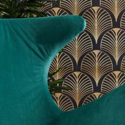 Jack & Alice Fauteuil Cabuya - Velours - Bleu pétrole -Pas Cher Fauteuils Magasin 1000179440 200406 14490000004 DETAILS P000000001000179440