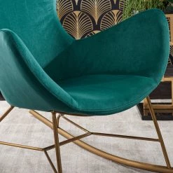 Jack & Alice Fauteuil Cabuya - Velours - Bleu pétrole -Pas Cher Fauteuils Magasin 1000179440 200406 14490200006 DETAILS P000000001000179440