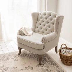 Maison Belfort Fauteuil Noda - Tissu - Crème -Pas Cher Fauteuils Magasin 1000179520 200617 12144000002 MOOD DETAILS P000000001000179520 mood