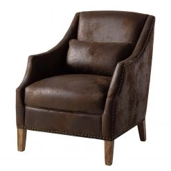 Maison Belfort Fauteuil Coomera - Aspect cuir vieilli - Marron