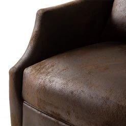 Maison Belfort Fauteuil Coomera - Aspect cuir vieilli - Marron -Pas Cher Fauteuils Magasin 1000179524 200110 11543100030 DETAILS P000000001000179524