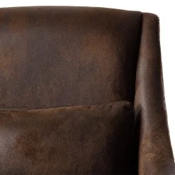 Maison Belfort Fauteuil Coomera - Aspect cuir vieilli - Marron -Pas Cher Fauteuils Magasin 1000179524 200110 11543100031 DETAILS P000000001000179524