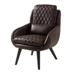 Ars manufacti Fauteuil Belrose I - Imitation cuir - Marron foncé