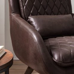 Ars manufacti Fauteuil Belrose I - Imitation cuir - Marron foncé -Pas Cher Fauteuils Magasin 1000180872 200723 13373900004 DETAILS P000000001000180872
