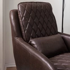 Ars manufacti Fauteuil Belrose I - Imitation cuir - Marron foncé -Pas Cher Fauteuils Magasin 1000180872 200723 13374000006 DETAILS P000000001000180872