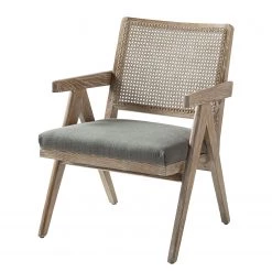 Maison Belfort Fauteuil Ruber - Tissu - Gris