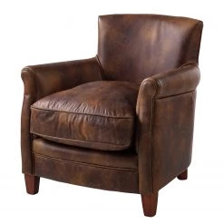 Maison Belfort Fauteuil Katira - Cuir - Marron