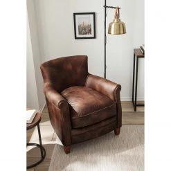 Maison Belfort Fauteuil Katira - Cuir - Marron 19 Maison Belfort Fauteuil Katira - Cuir - Marron -Pas Cher Fauteuils Magasin 1000180876 200723 13374700015 MOOD DETAILS P000000001000180876 mood