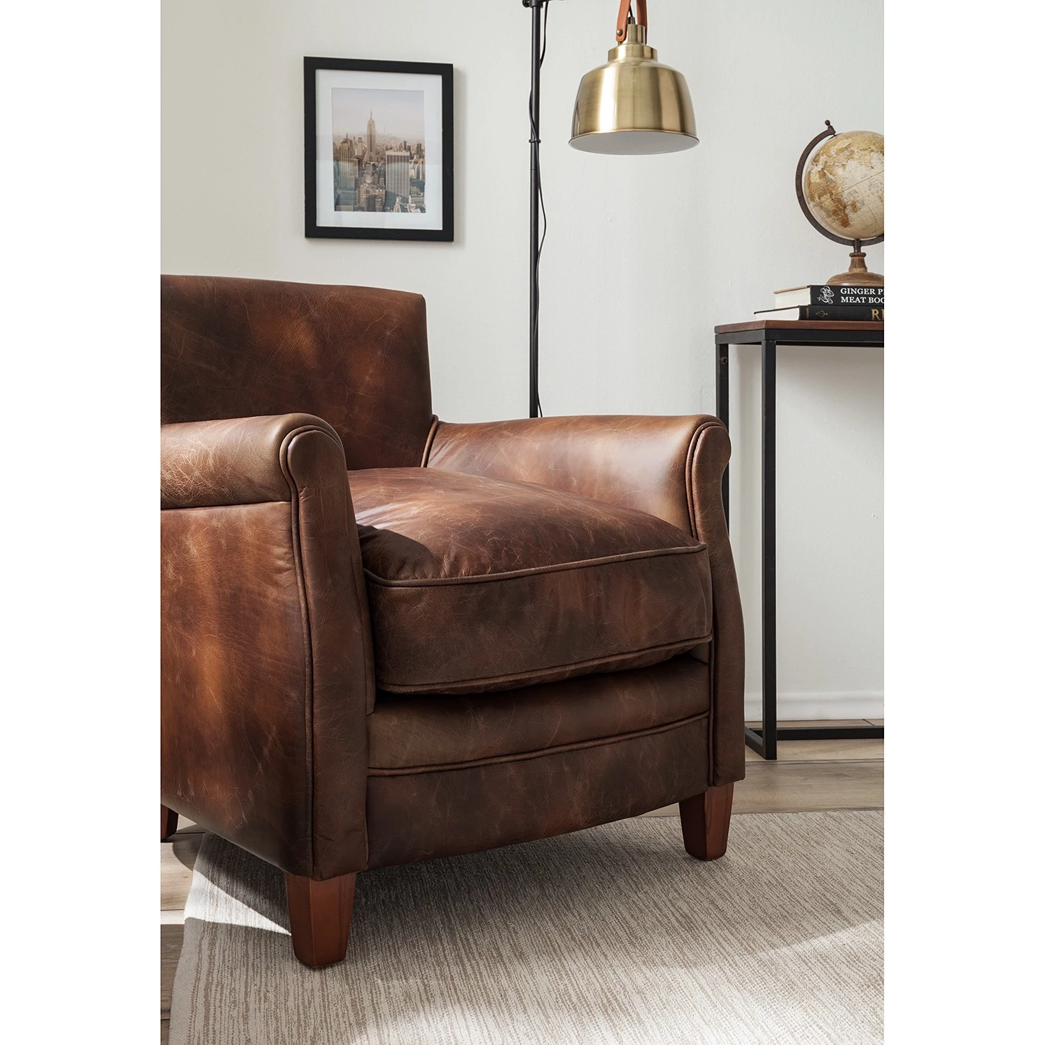Maison Belfort Fauteuil Katira - Cuir - Marron 15 Maison Belfort Fauteuil Katira - Cuir - Marron – Image 13