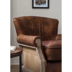 Maison Belfort Fauteuil Aleixo - Cuir - Marron -Pas Cher Fauteuils Magasin 1000180879 200723 13345200003 DETAILS P000000001000180879