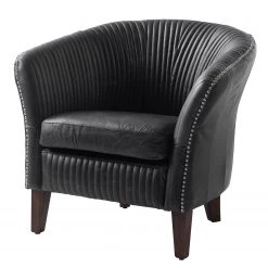 Ars manufacti Fauteuil Membre II - Cuir véritable - Noir