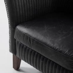 Ars manufacti Fauteuil Membre II - Cuir véritable - Noir -Pas Cher Fauteuils Magasin 1000180880 201021 13460300015 DETAILS P000000001000180880