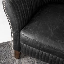Ars manufacti Fauteuil Membre II - Cuir véritable - Noir -Pas Cher Fauteuils Magasin 1000180880 210311 10223700010 DETAILS P000000001000180880