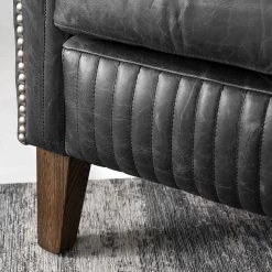 Ars manufacti Fauteuil Membre II - Cuir véritable - Noir -Pas Cher Fauteuils Magasin 1000180880 210311 10223800011 DETAILS P000000001000180880