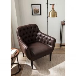Ars manufacti Fauteuil Jundiai - Imitation cuir - Marron foncé -Pas Cher Fauteuils Magasin 1000180881 200723 13375300021 MOOD DETAILS P000000001000180881 mood