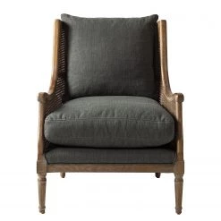 Maison Belfort Fauteuil Derventa - Tissu - Gris foncé -Pas Cher Fauteuils Magasin 1000180882 200706 13483200012 DETAILS P000000001000180882