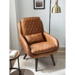 Ars manufacti Fauteuil Belrose II - Cuir véritable - Cognac -Pas Cher Fauteuils Magasin 1000180883 200723 13375800026 MOOD DETAILS P000000001000180883 mood